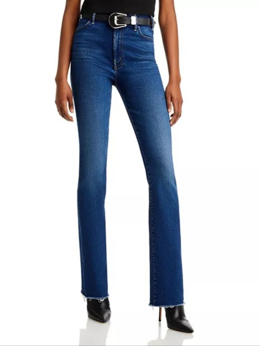 MOTHER The Hustler Heel Fray Jeans In Yakkity Yak